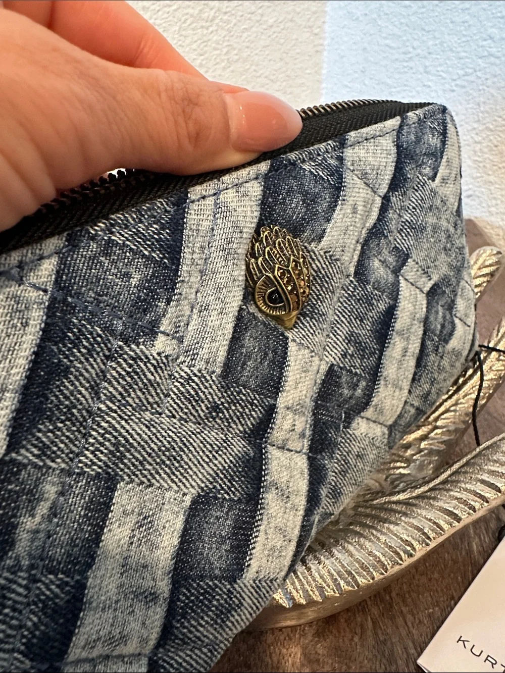 Kurt Geiger London Kensington Denim Wallet New!!!!